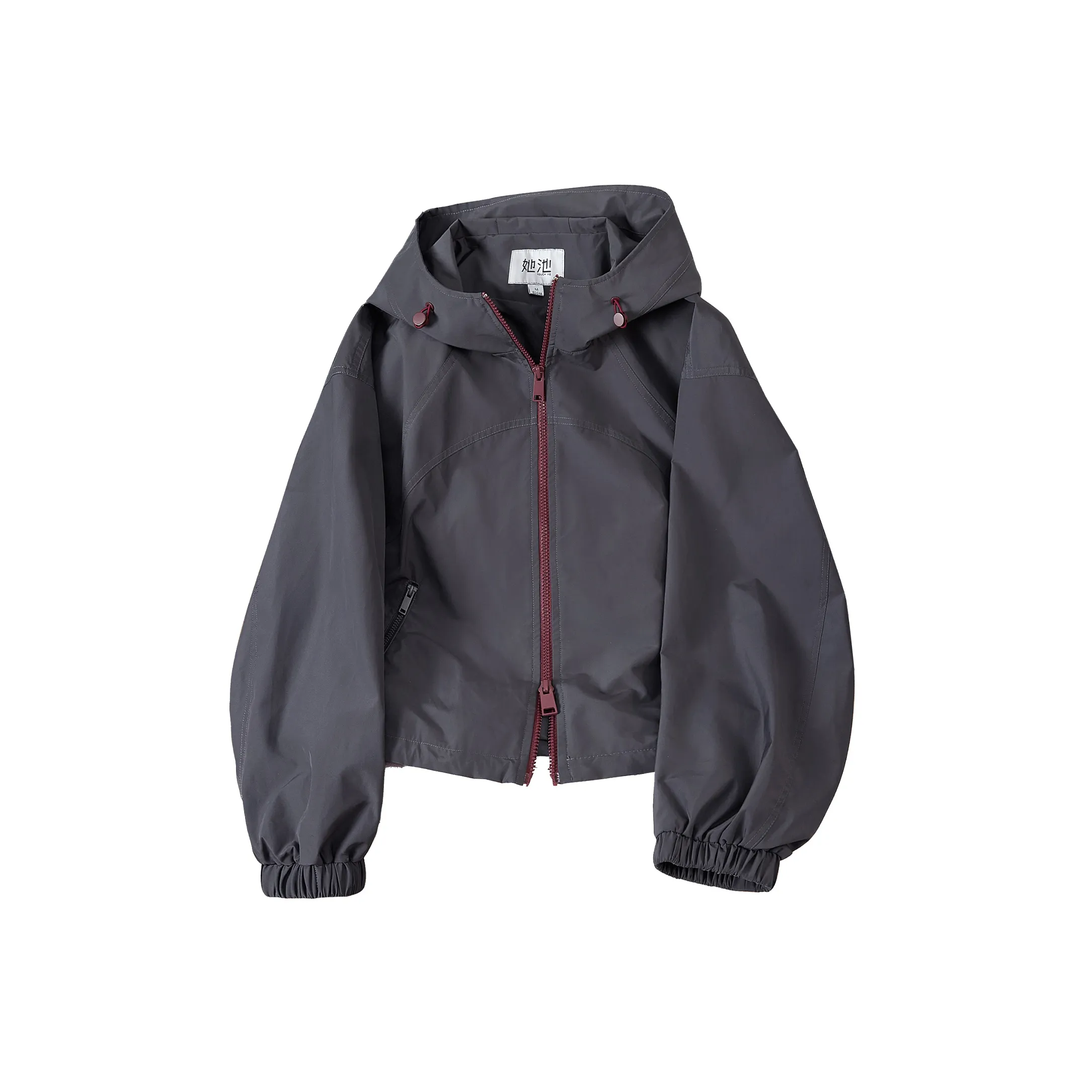 TOUCH Темно-серый Женский Короткий Пальто