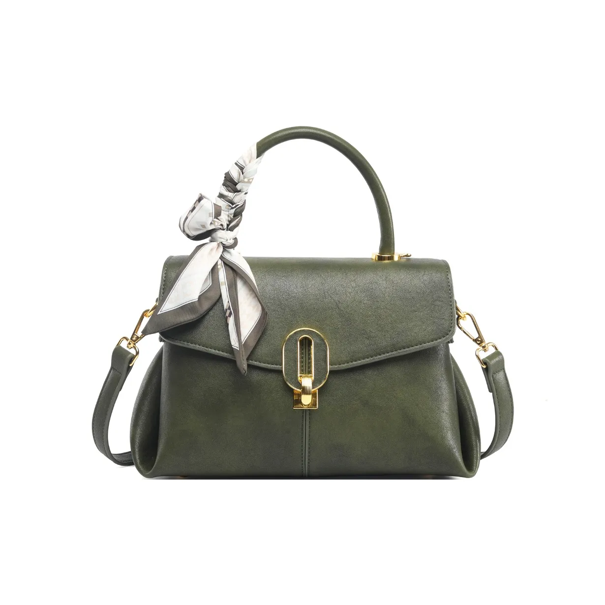 MISS GAIL Синтетическая кожа Одно плечо Сумка Стандартная Женская Яшма Кремовый Абрикос