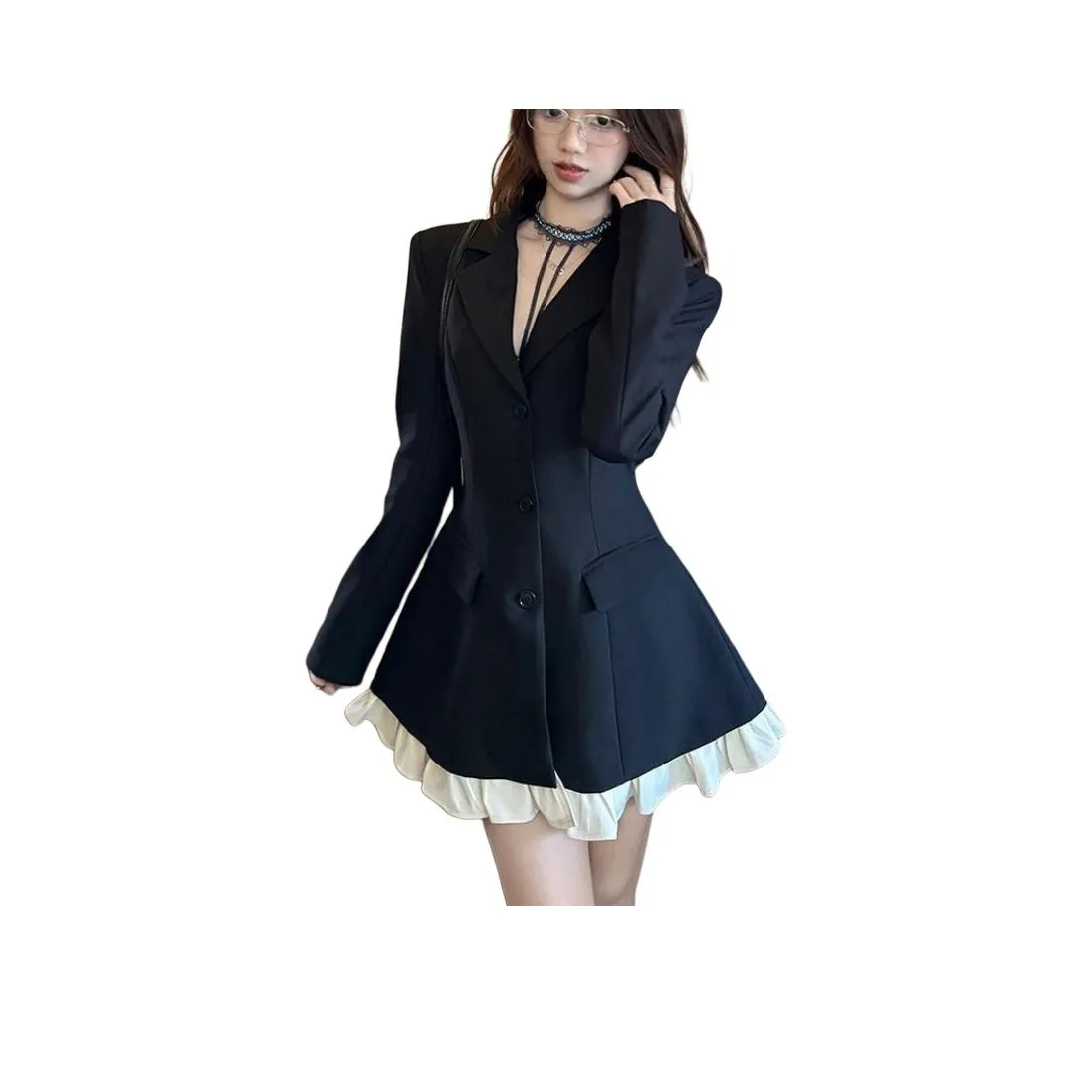 GIUHF Длинное платье с длинными рукавами женское