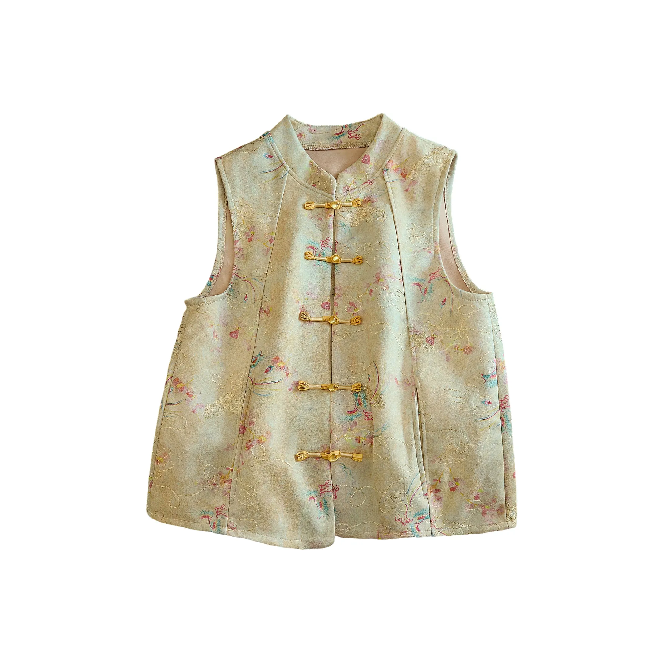 Cypress House Светло-желтый Многоцветный Женские Жилеты