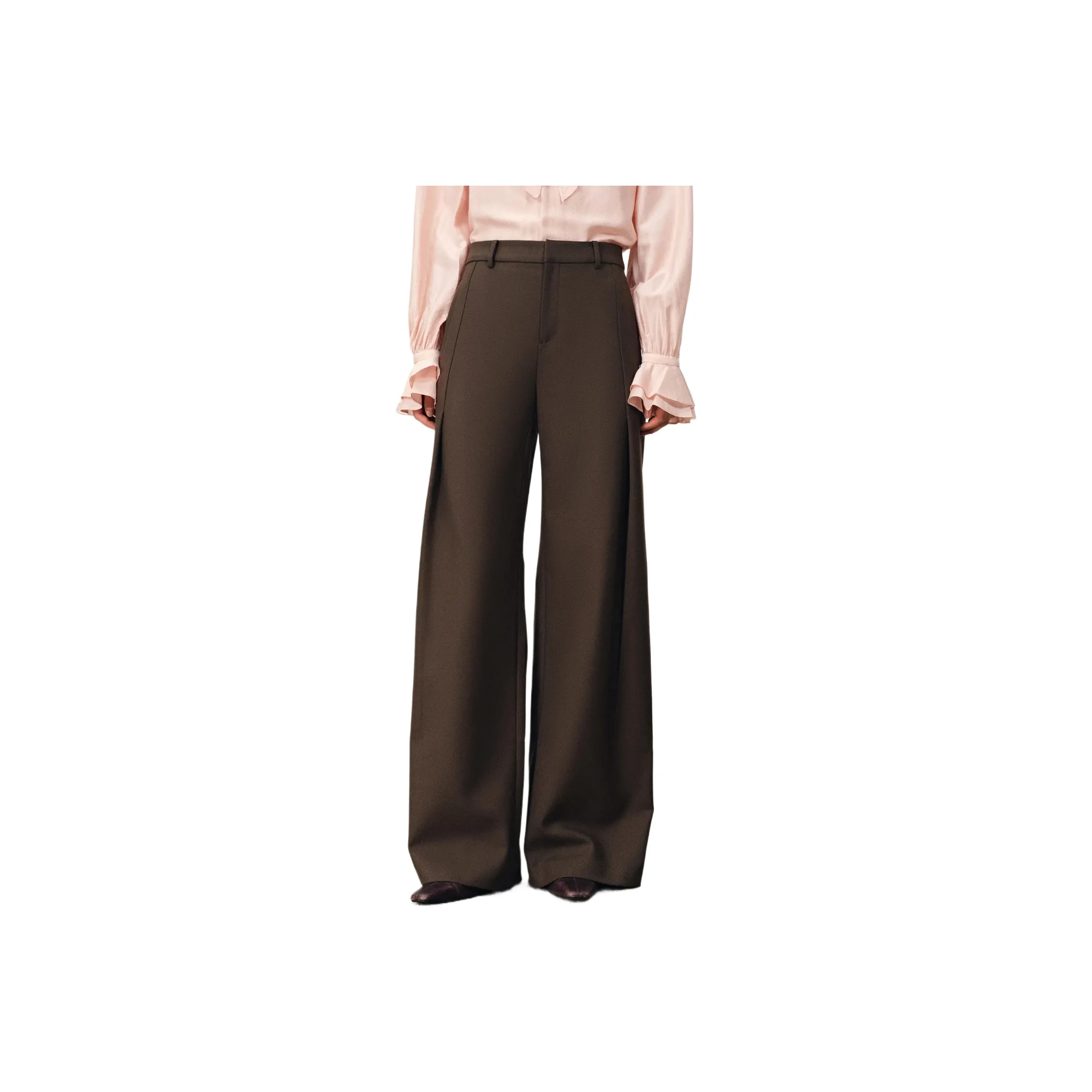 FABRIQUE Oak Brown Women's Casual Pants FABRIQUE Oak Brown Женские Повседневные Брюки