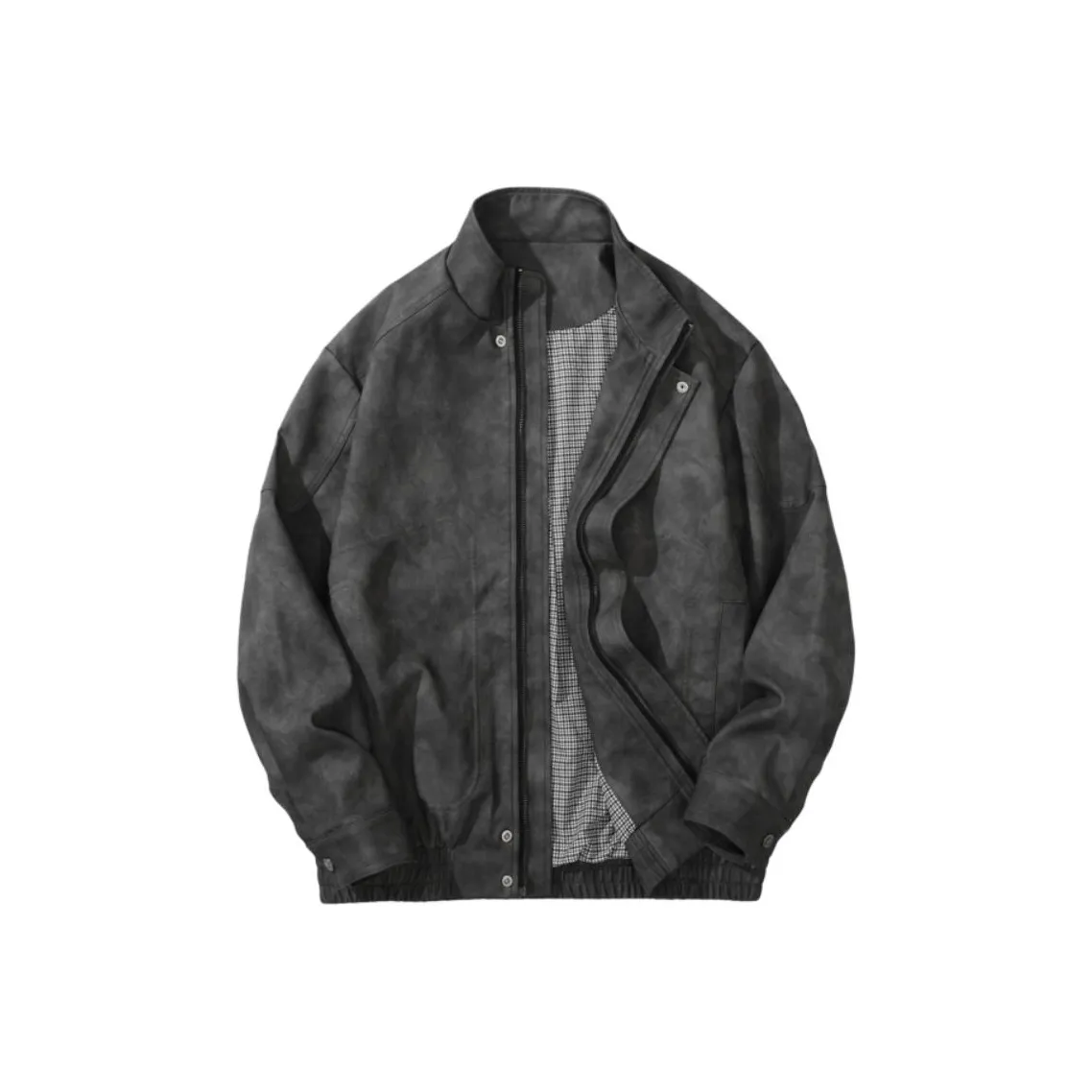 Xiyue Серый Мужская Кожаная Куртка