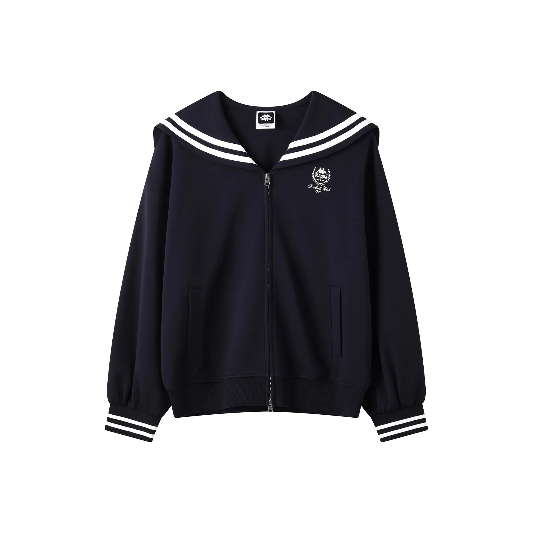 KAPPA Повседневный Свободный Матросский Пальто Универсальный Анти-Аджинг Воротник военного флота Толстовка Женская