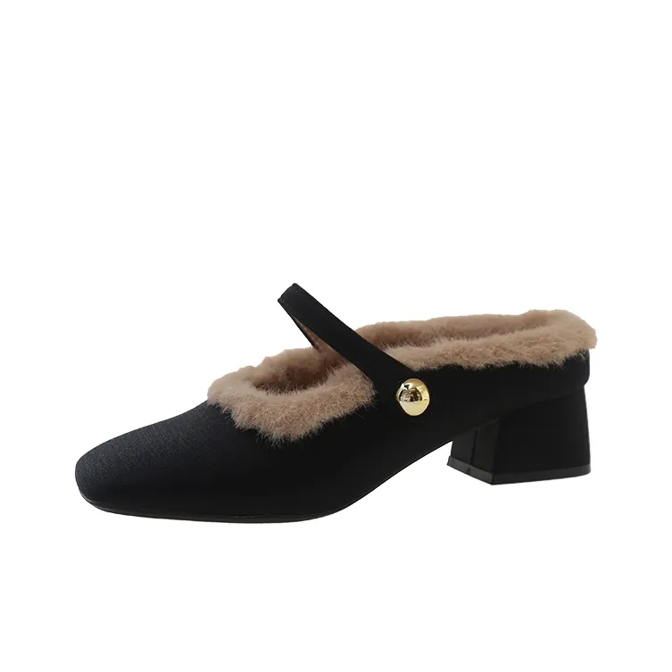 Wuji Резиновая подошва Французские Домашние тапочки Женские