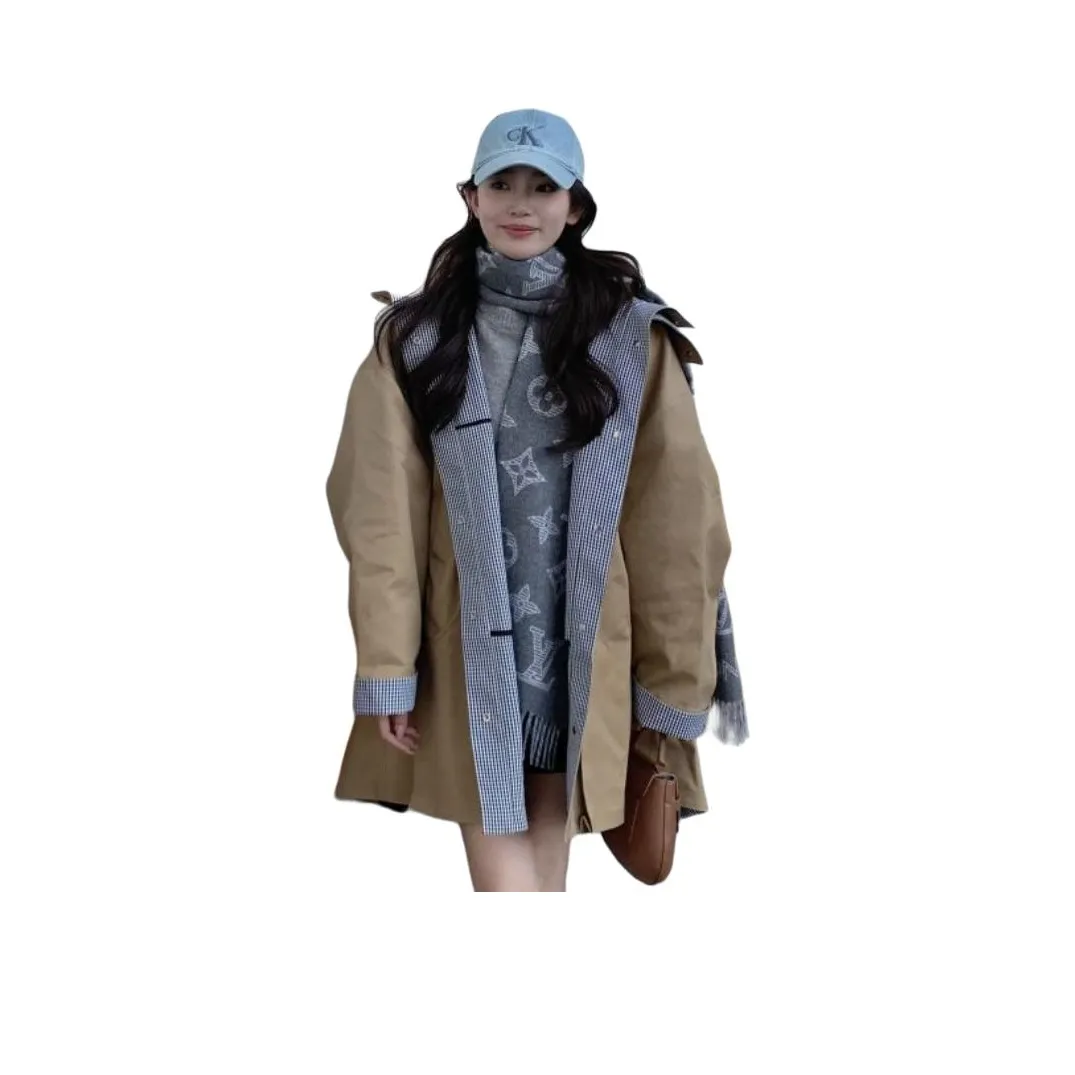 ZVJH Хаки Унисекс Тренч