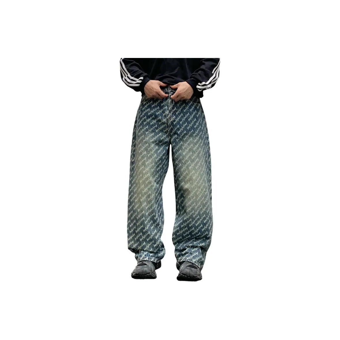 ENPofficial Весна And Осенний Джинсы Loose Fit Straight Fit Брюки Casual Pants Unisex