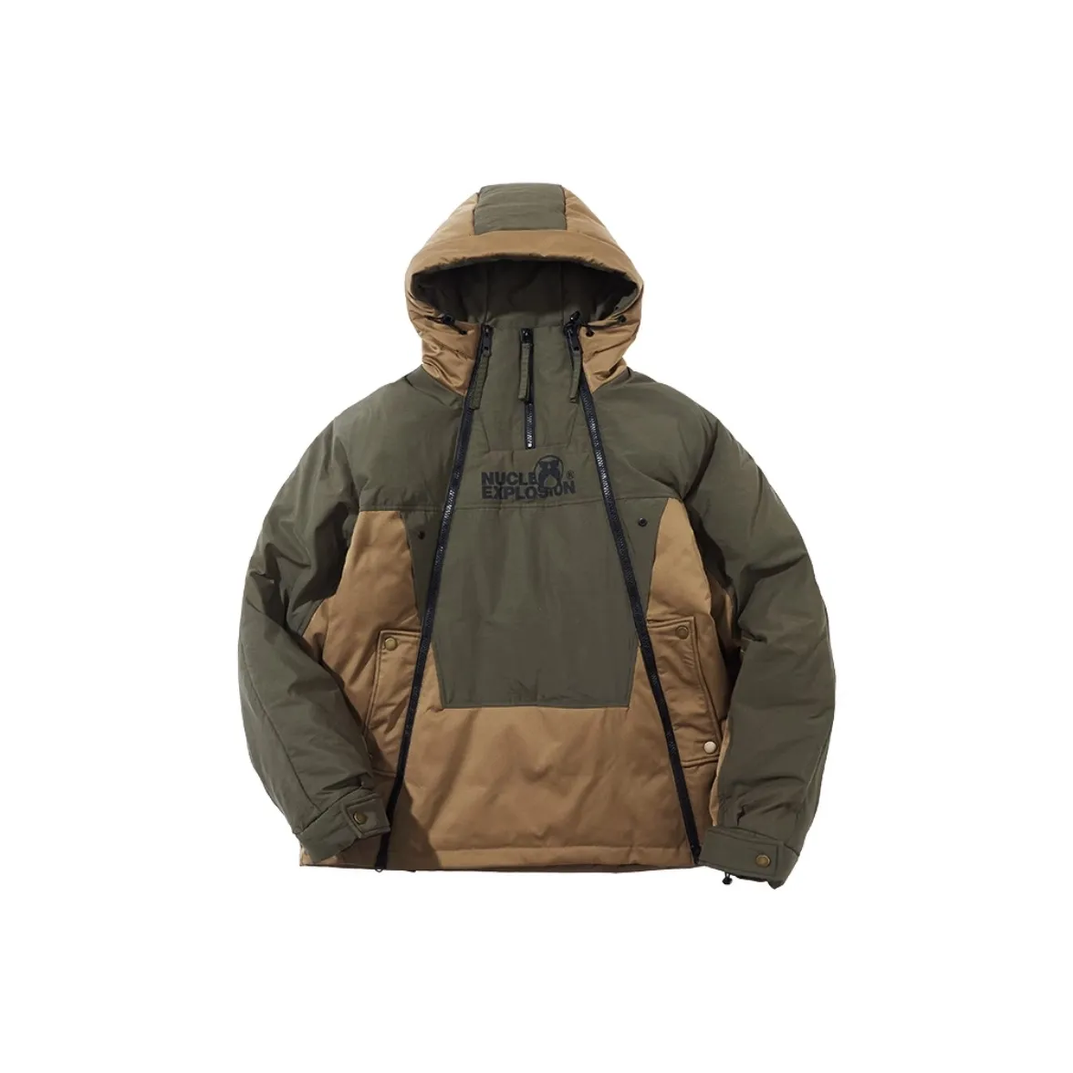 NUCLEAR EXPLOSION Реглан с капюшоном хлопковый пуховик пальто мужской