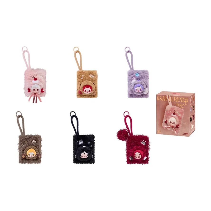 POP MART Skullpanda Плюшевый Мини-Сумка Слепые Коробки Один Mystery Коробка Целая Коробка 6 шт