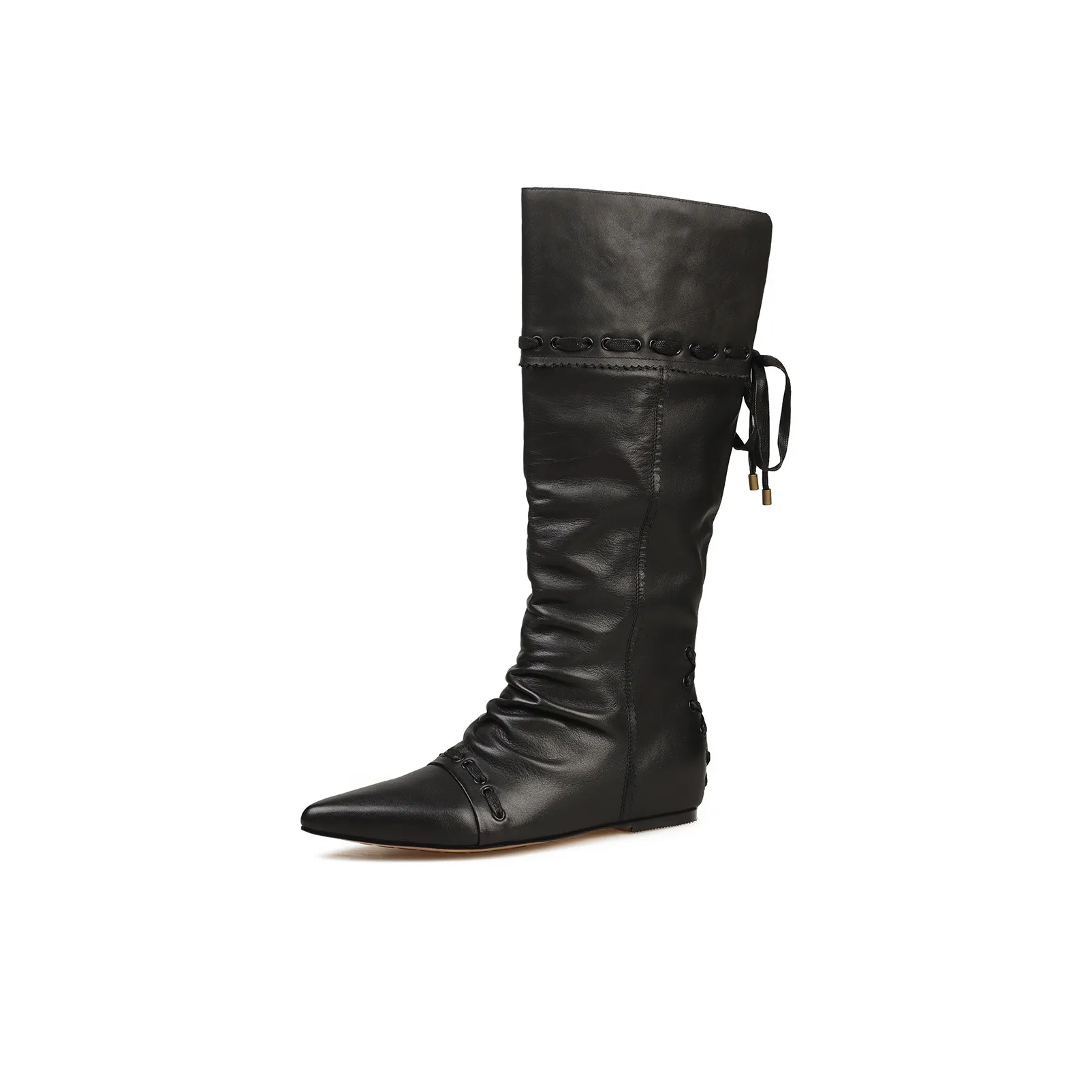 AIQINISHA Колено Высокие сапоги 3,5 см Женские