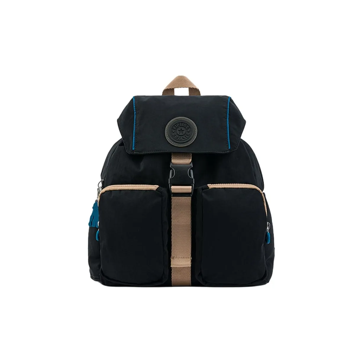 Kipling Полиамид Рюкзак Большой Унисекс Черный Бежевый Синий Пэчворк