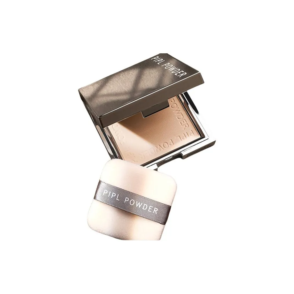 PIPL Small Silver Block Коробка Настройка Пудра Non Cakey Матовый Длинный Тяжелый Контроль Жирности Сглаживающий Естественный