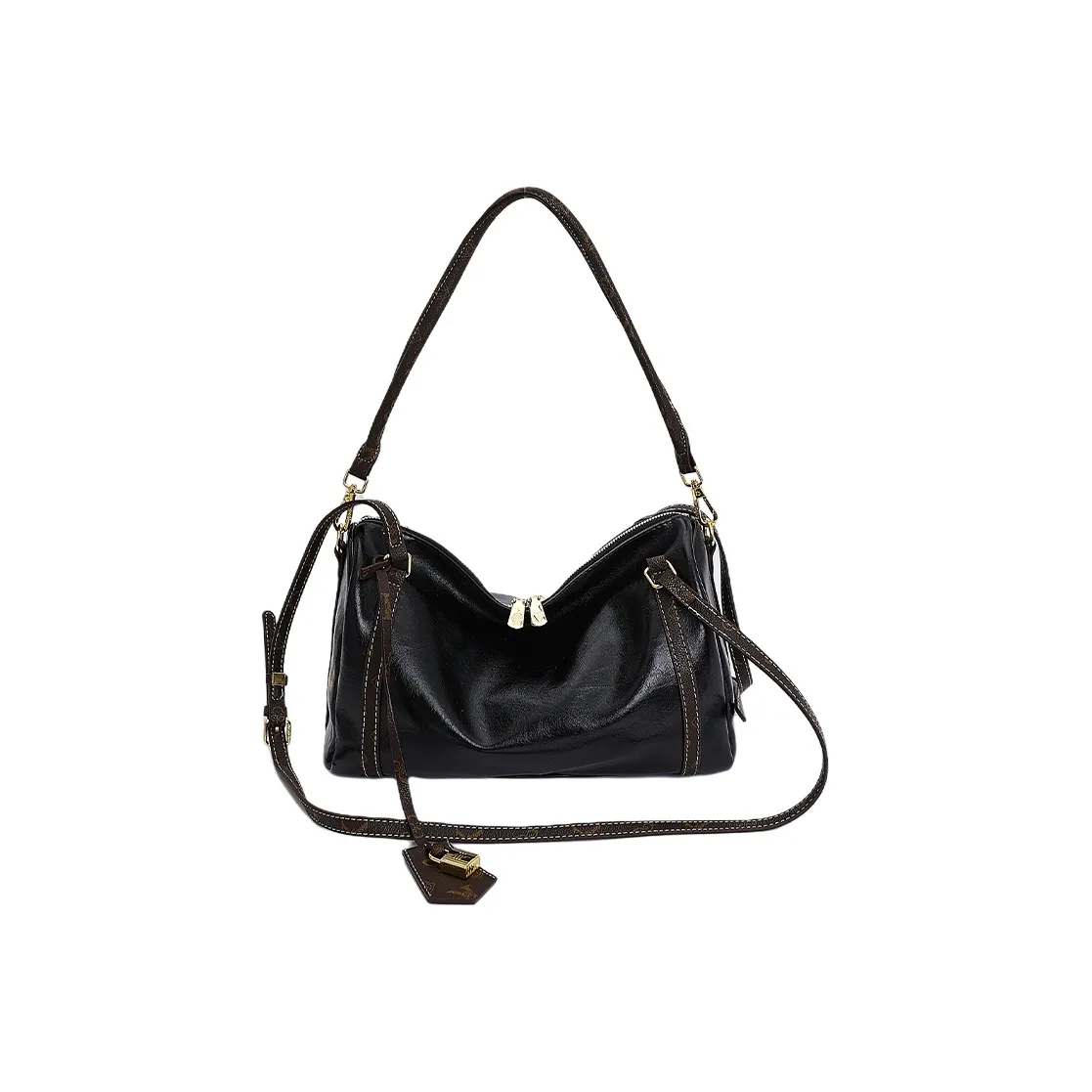 WRELS ПУ (полиуретан) Сумка Тоут Стандартная Черная Кофейная