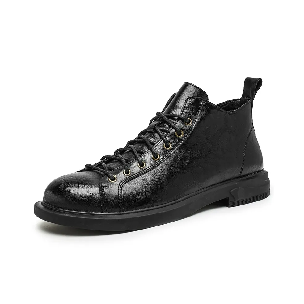 QIUTEXIONG Детские кожаные сапоги MID Топ Школьный возраст