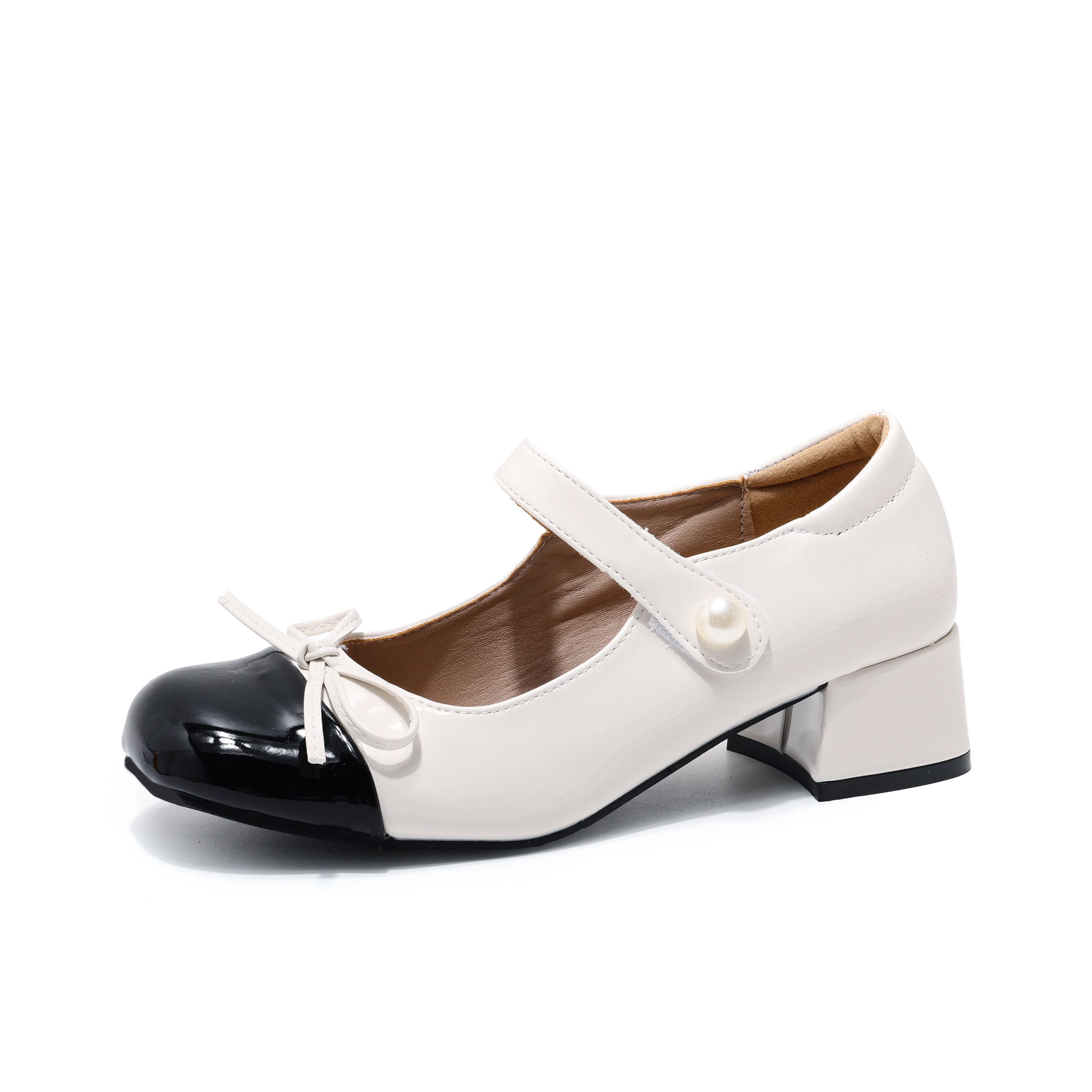 Be Good Элегантность Элегантный Fashion Versatile Удобный Повседневный Грубый каблук Туфли Мэри Джейн 4,5 см Женские Gift Box Set