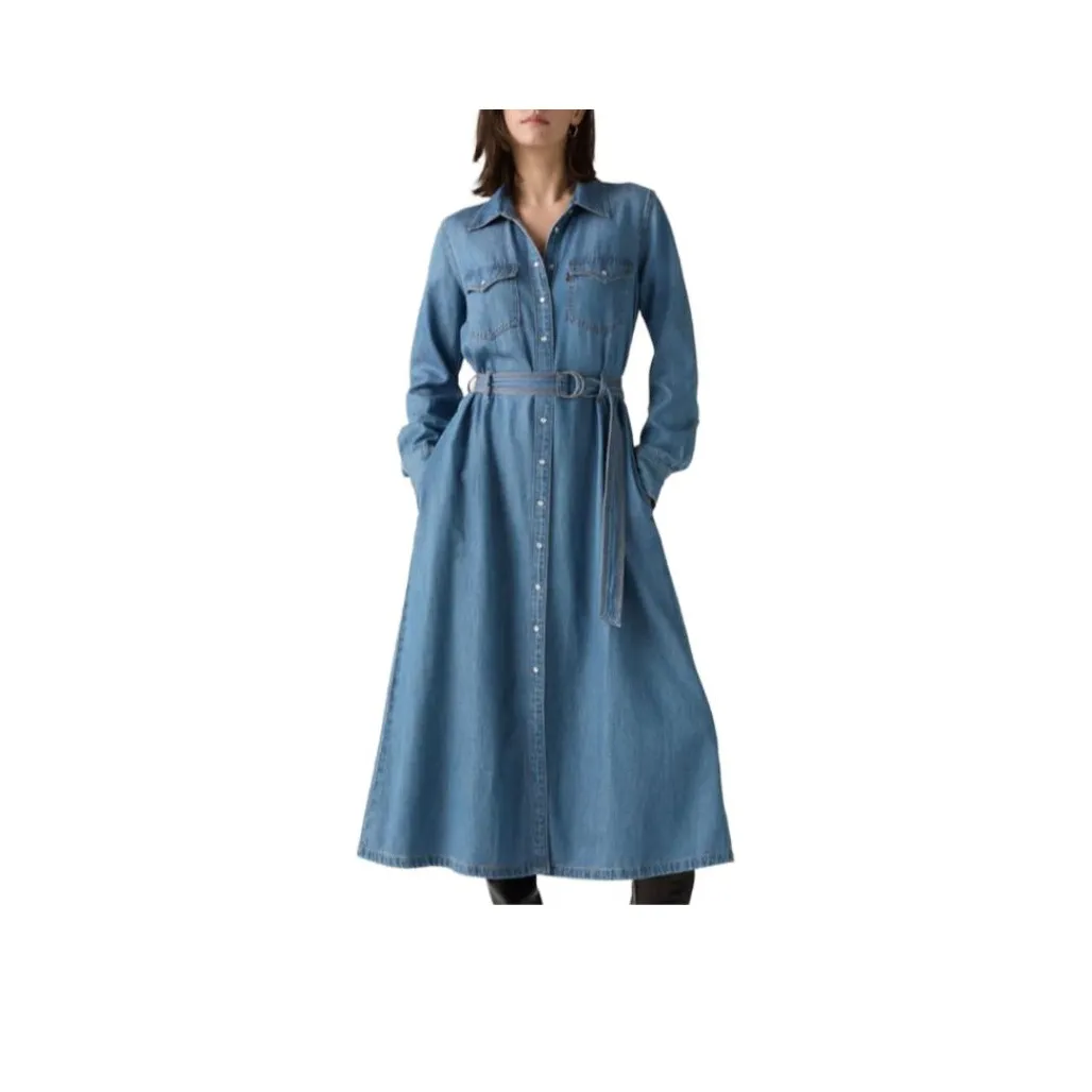 Levi's Длинное платье с длинными рукавами женское