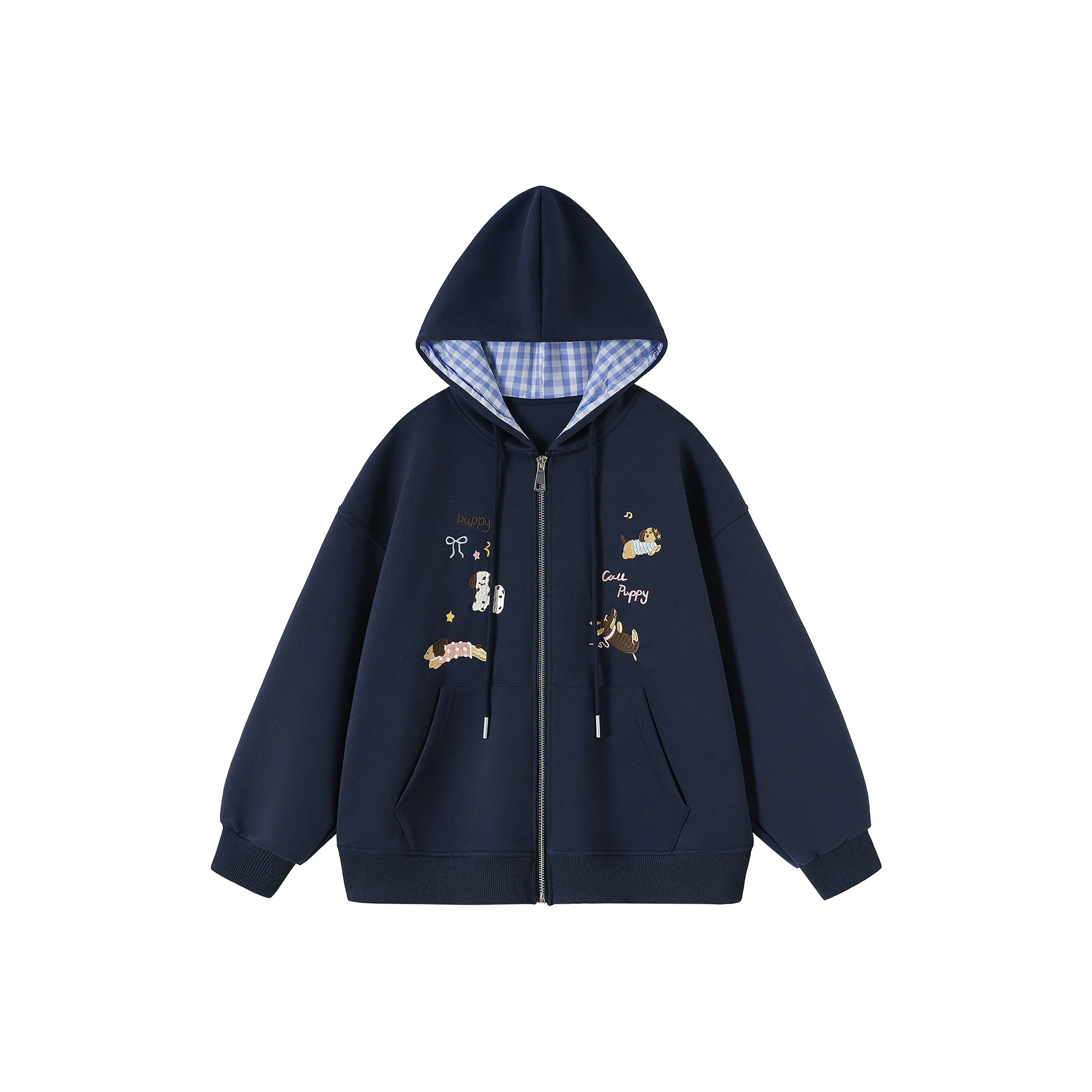 TOUCH Темно-синий женский короткий пальто