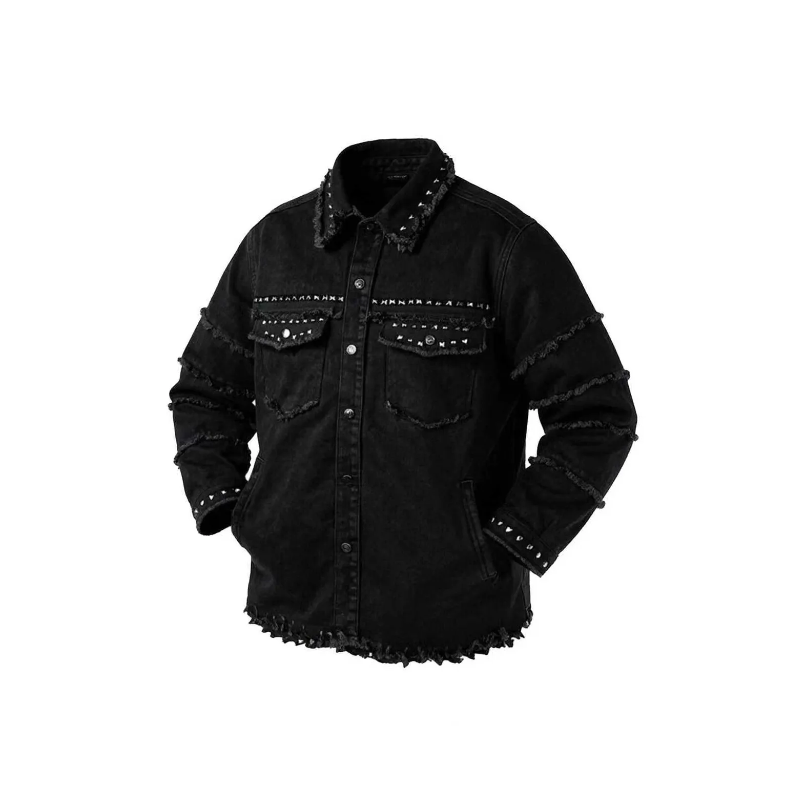 PISYPOX Черный Унисекс Джинсовые куртки