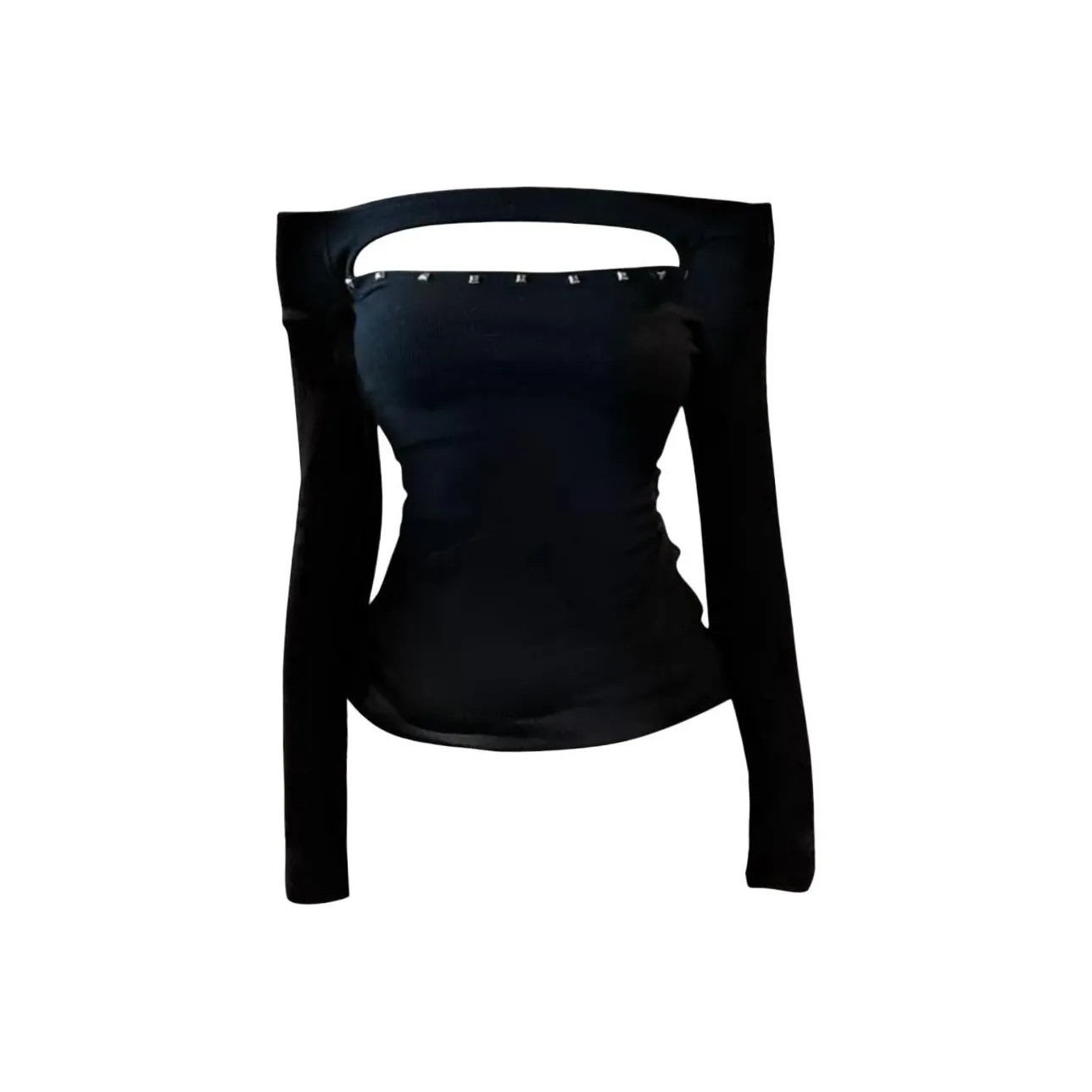 EMDPN Облегающий крой Дизайн Горячая девушка Укороченный Базовый слой Топ Женские