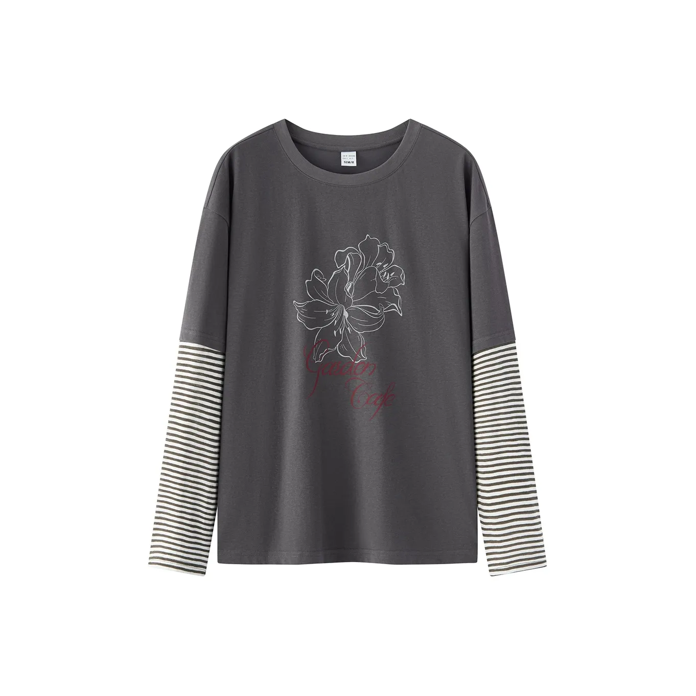 SEM R Длинный рукав Т-рубашка Женская