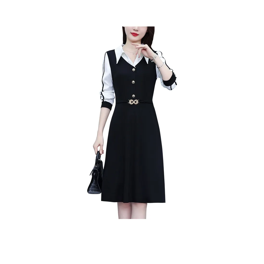 The Temptation Of The Muse Длинное платье с длинными рукавами женское