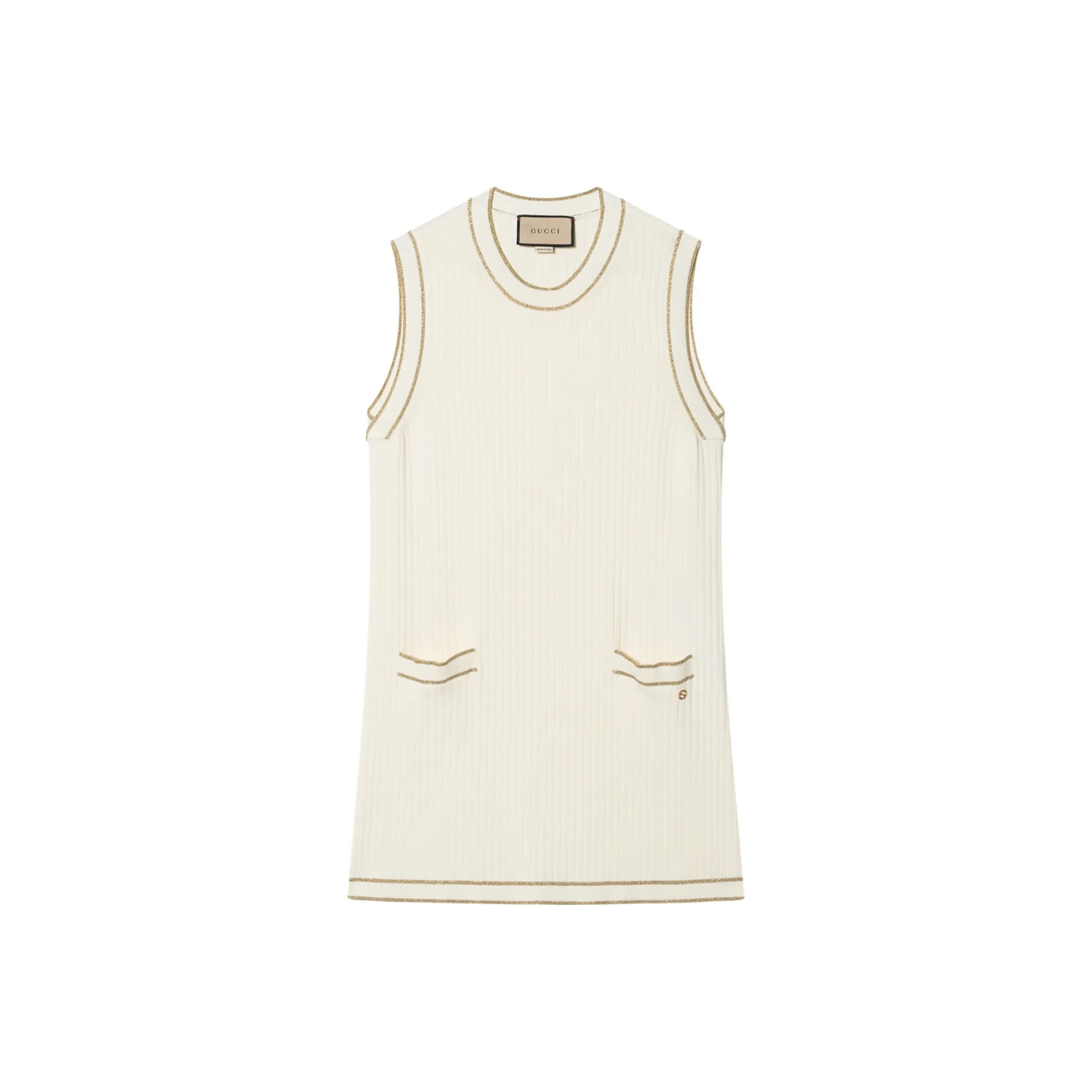 GUCCI Sleeveless Dresses Women's Ivory