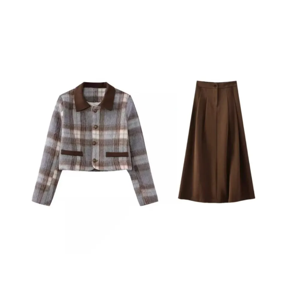 ACJL Плиссированная юбка вдохновленная CHANEL Комплекты одежды для женщин