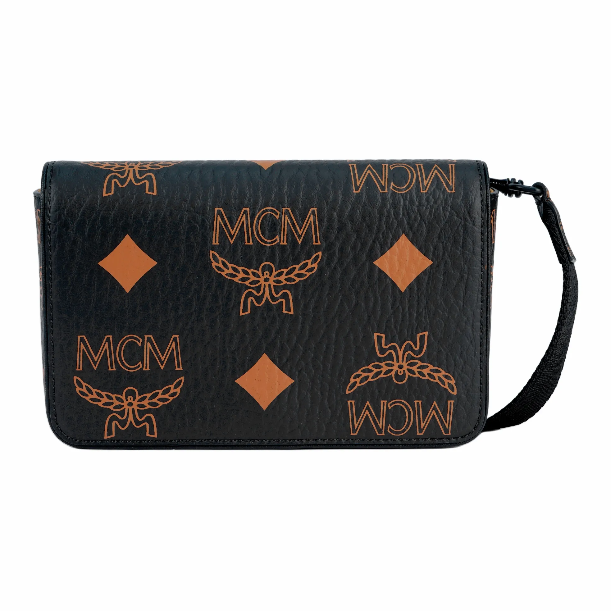 MCM Aren Холст Camera Сумка Сумка через плечо Клатч Мини Унисекс Черный