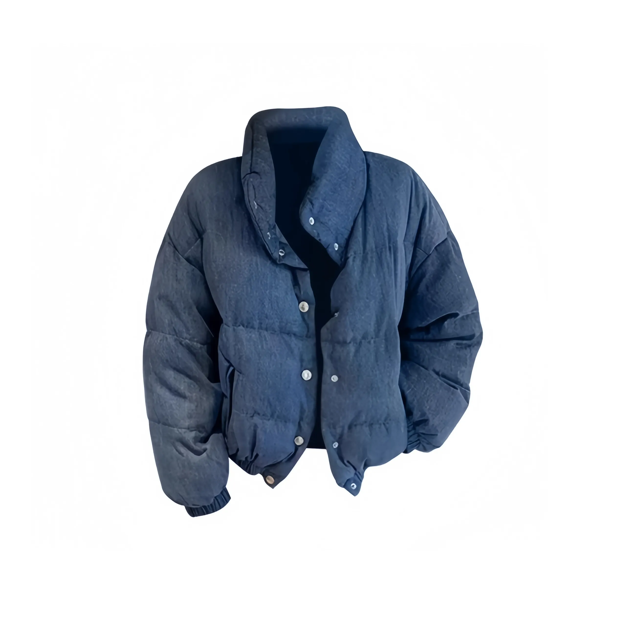 QYPRF Джинсовый синий пуховик женский пуховая куртка (пуф)