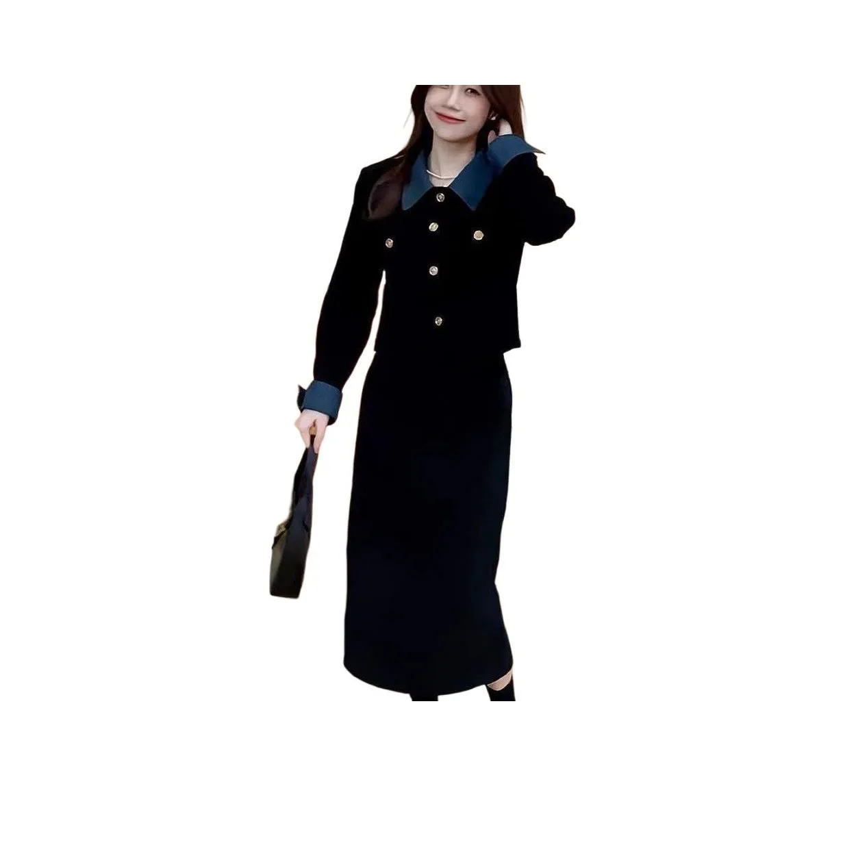 GIUHF Длинное платье с длинными рукавами женское