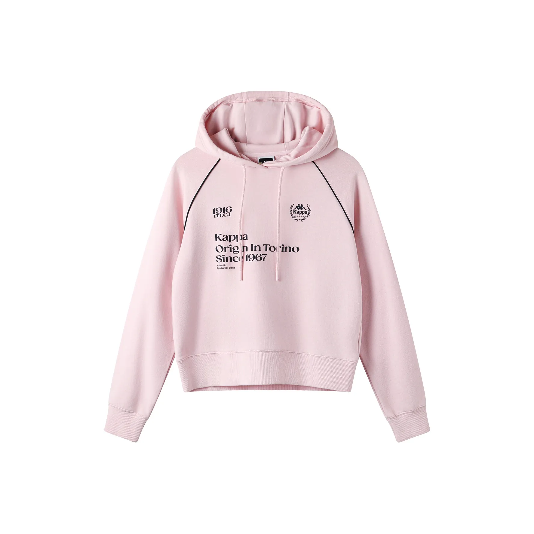 KAPPA Свободный крой Удобное пальто Коммутирование Непритязательный стиль Пуловер Укороченный худи Женское