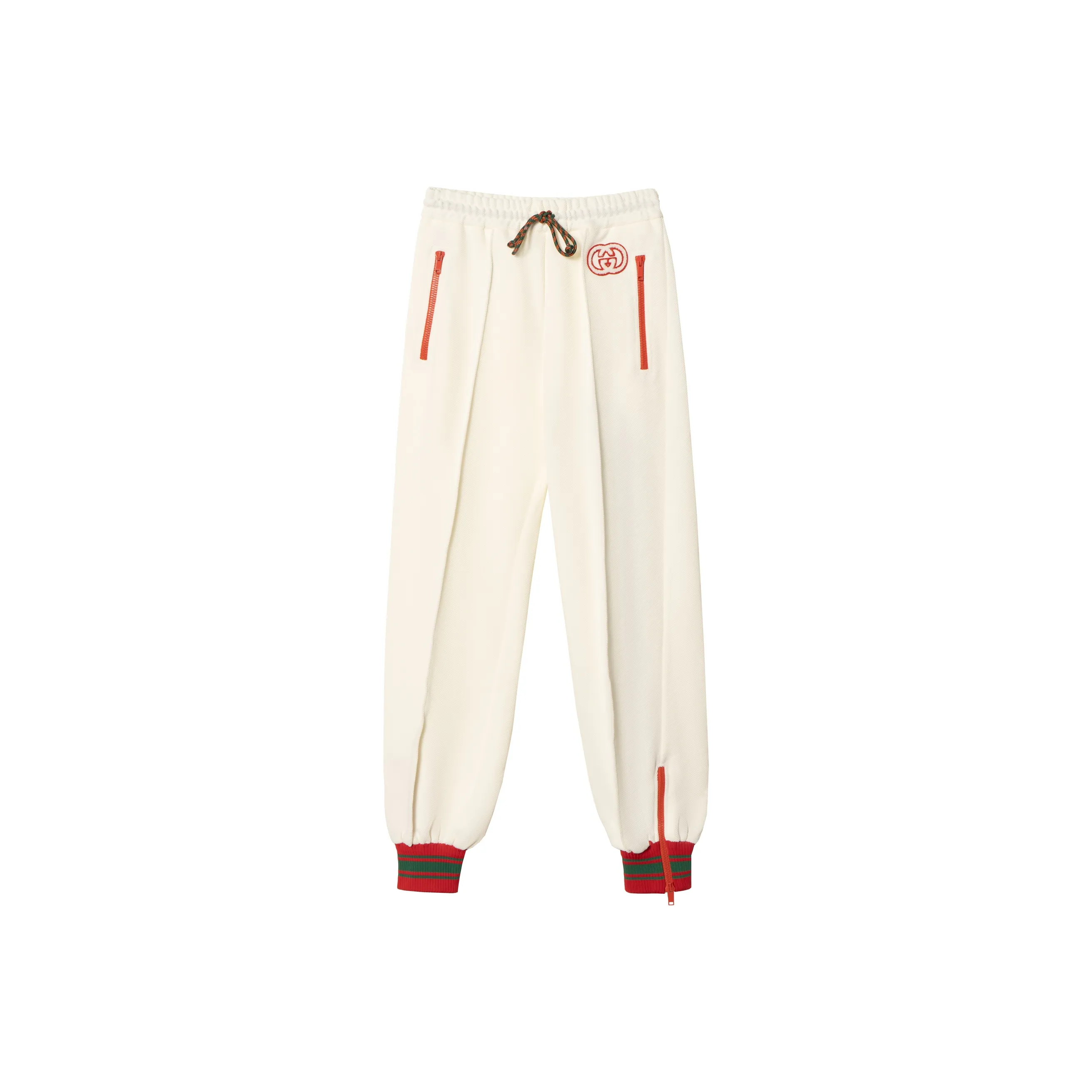 GUCCI Knitted Sweatpants Women's Cream White