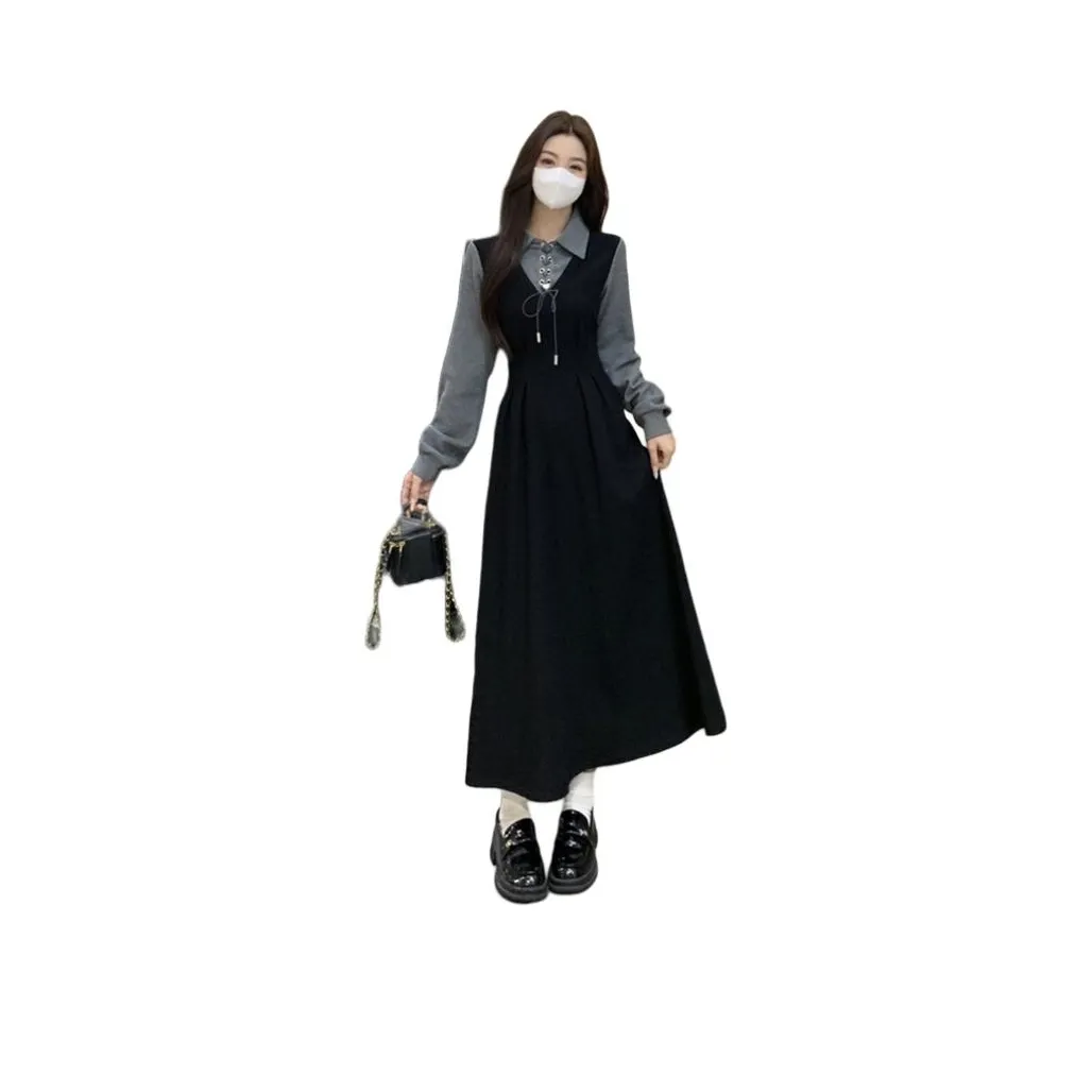 ZCDECO Длинное платье с длинными рукавами женское