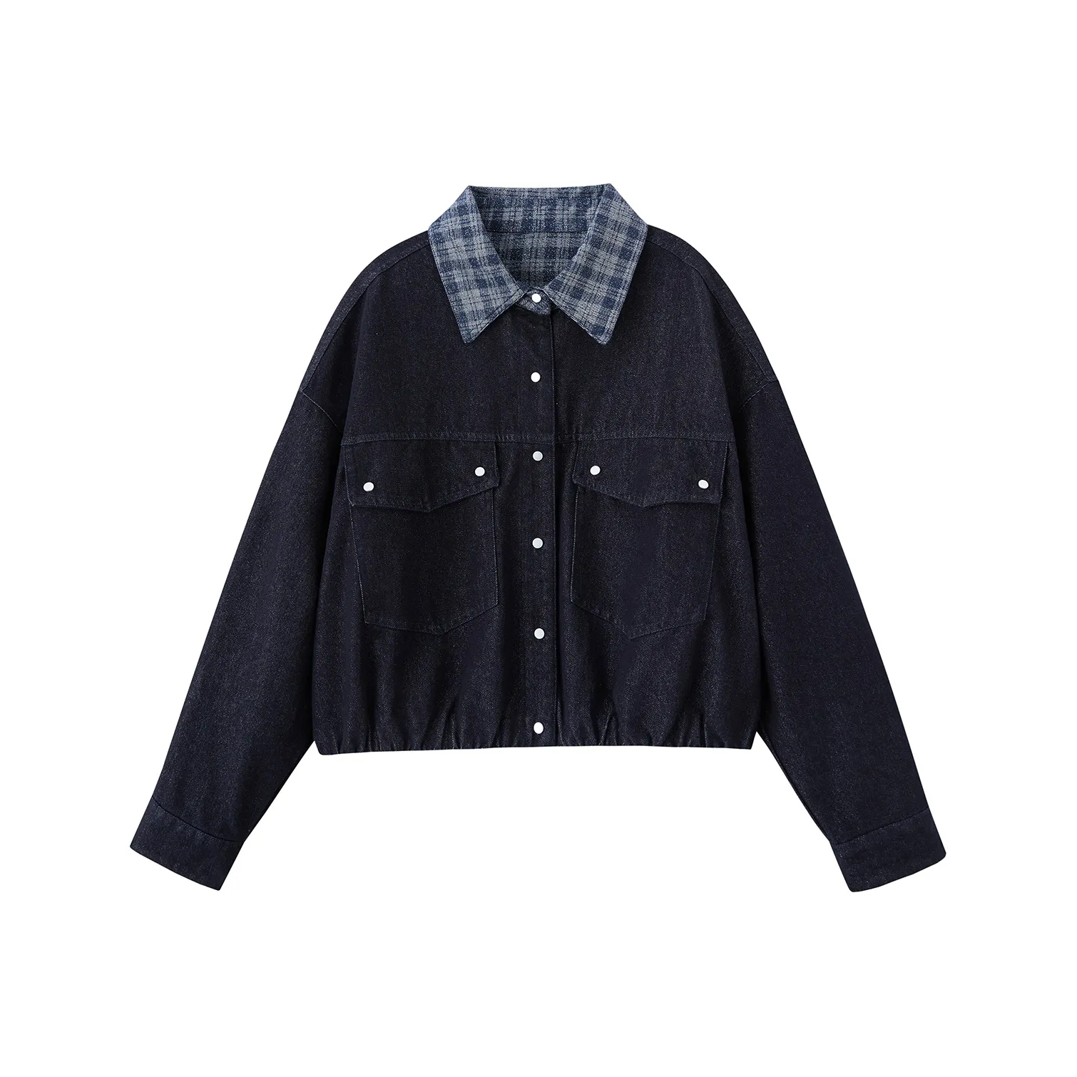 MJ Серый Синий Женский Джинсовый Куртки