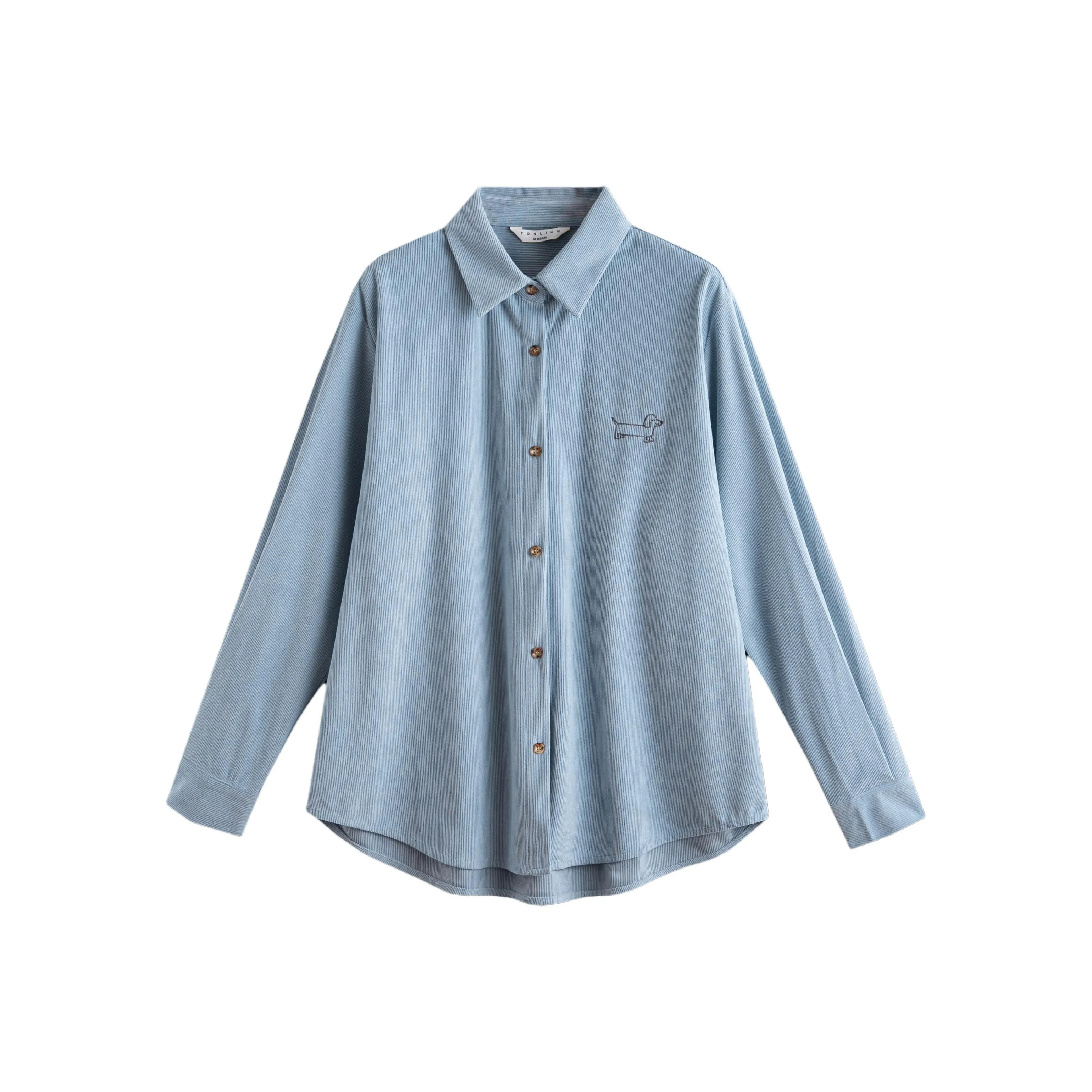 Tonlion Светло-синие Женские Рубашки