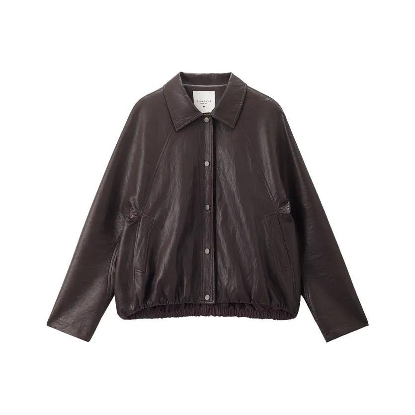 Giordano Кожаная Куртка Женская
