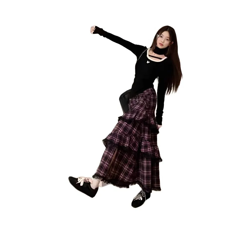 GIUHF Длинное платье с длинными рукавами женское