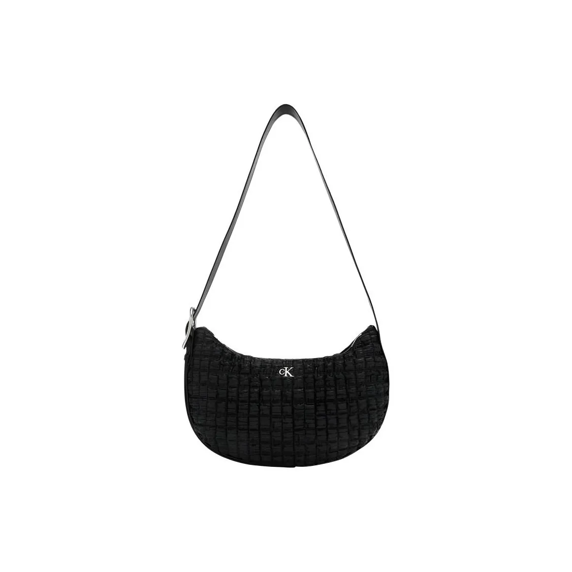 CALVIN KLEIN Сумка из синтетической кожи в форме полумесяца сумка через плечо средний размер черная женская