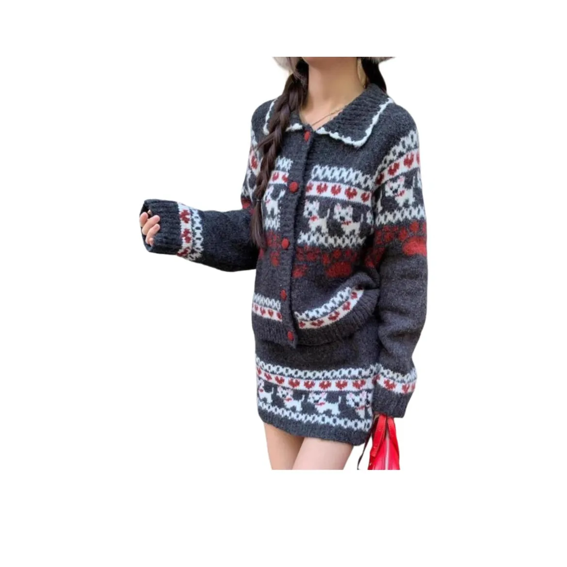 REMOULD Многоцветный Свитер + Юбка Женские Комплекты с Юбкой