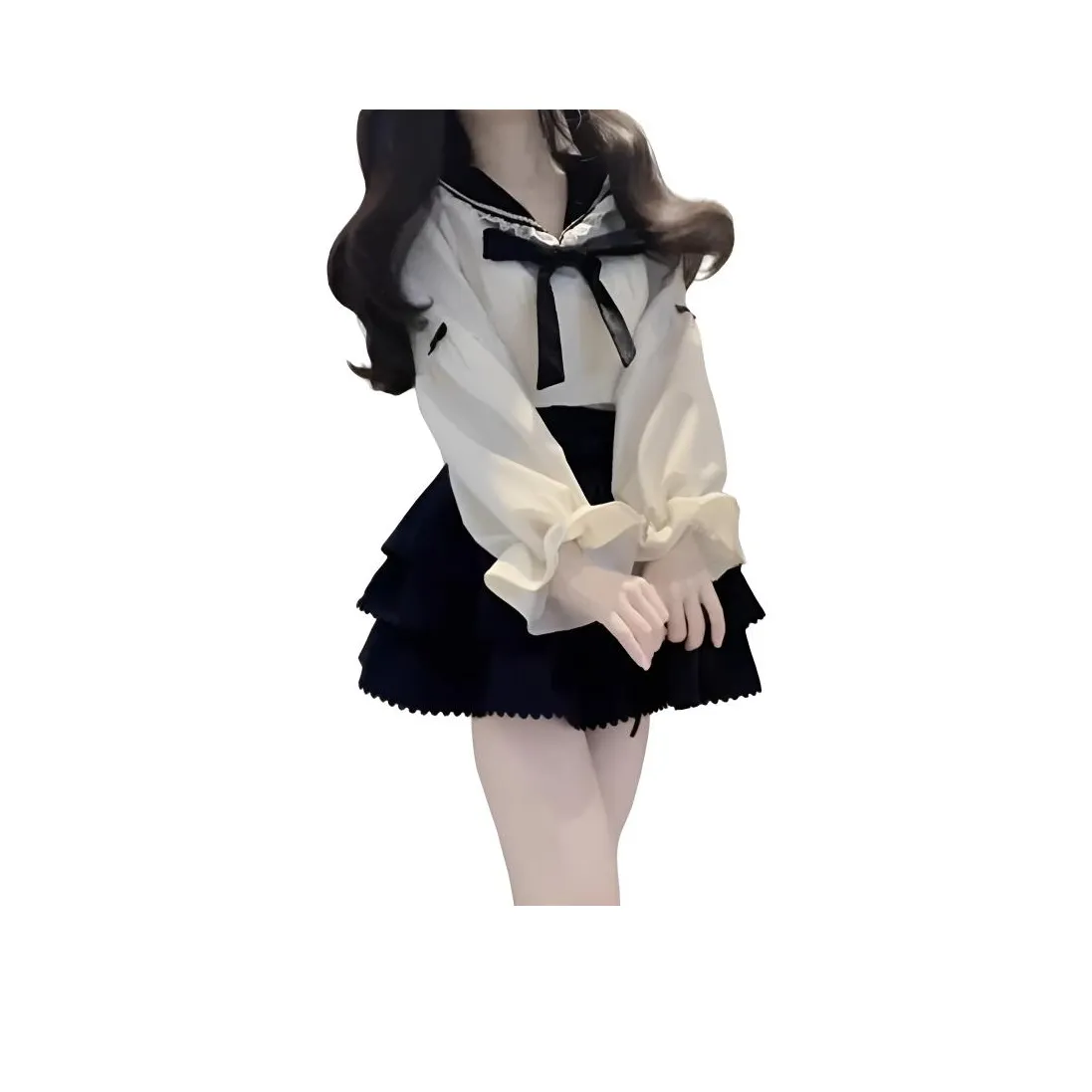 GIUHF Длинное платье с длинными рукавами женское