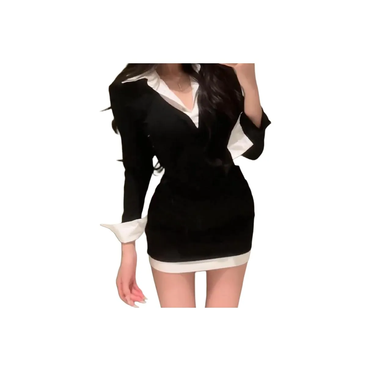 GIUHF Длинное платье с длинными рукавами женское