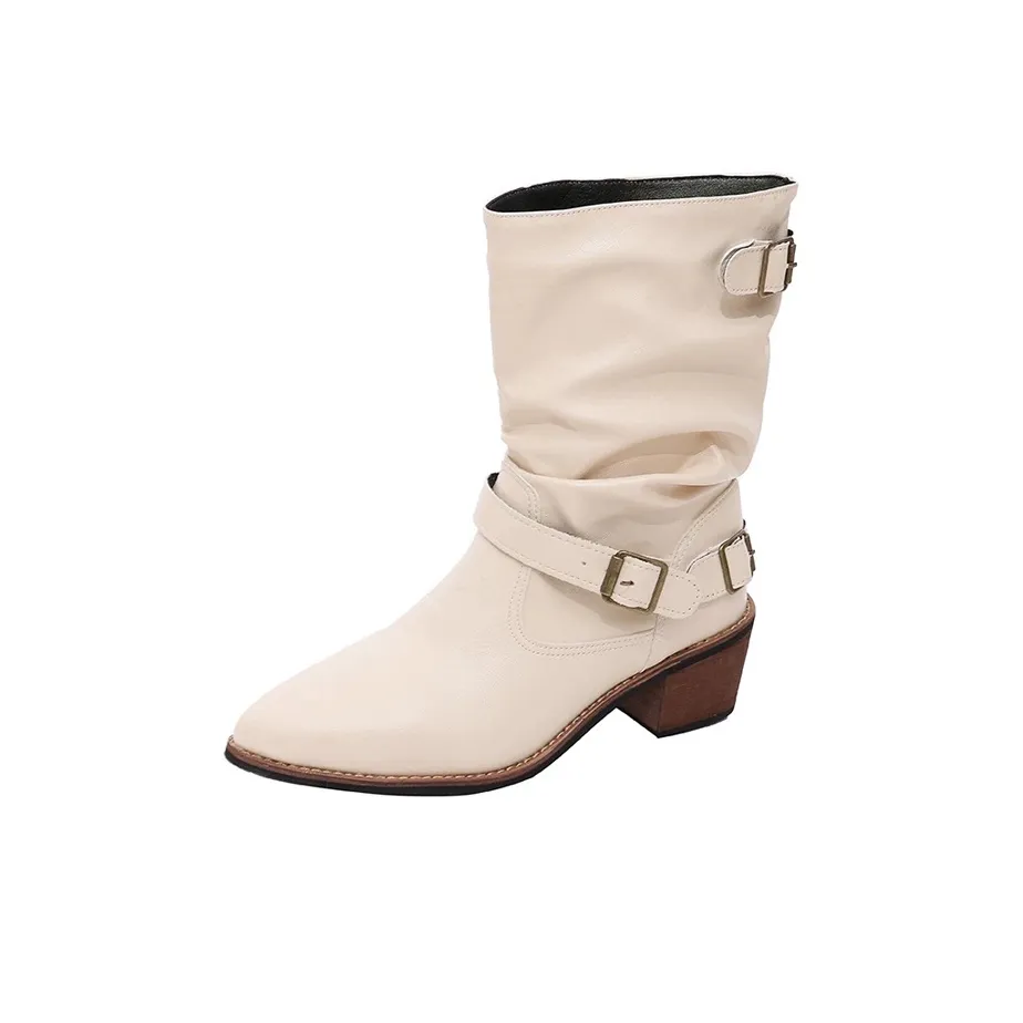 OLDDESIRE Martin Boots Beige Women's