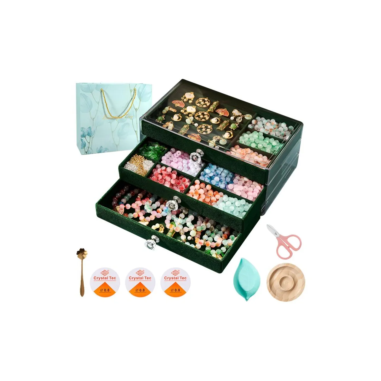 BIG TAYLOR Ancient Позиционирование стиля Бусина Подарочная коробка Handmade DIY Материал Стеклянные бусины Ювелирные украшения Ткани вязаные