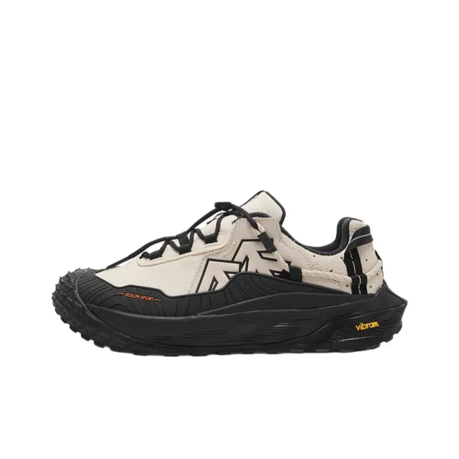 KOLON SPORT LITCAMP MEGA Slip-resistant Abrasion-resistant Waterproof Low-top Hiking Shoes Unisex Beige Black KOLON SPORT LITCAMP MEGA Противоскользящий Устойчивый к истиранию Водонепроницаемый Низкий Верх Походная обувь Унисекс Бежевый Черный