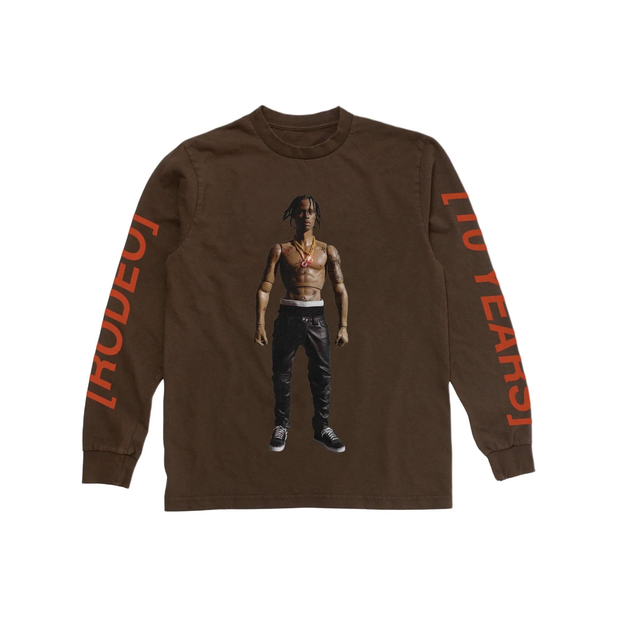 Travis Scott FW25 RODEO 10 YEARS ACTION FIGURE LONGSLEEVE T-Shirt Унисекс