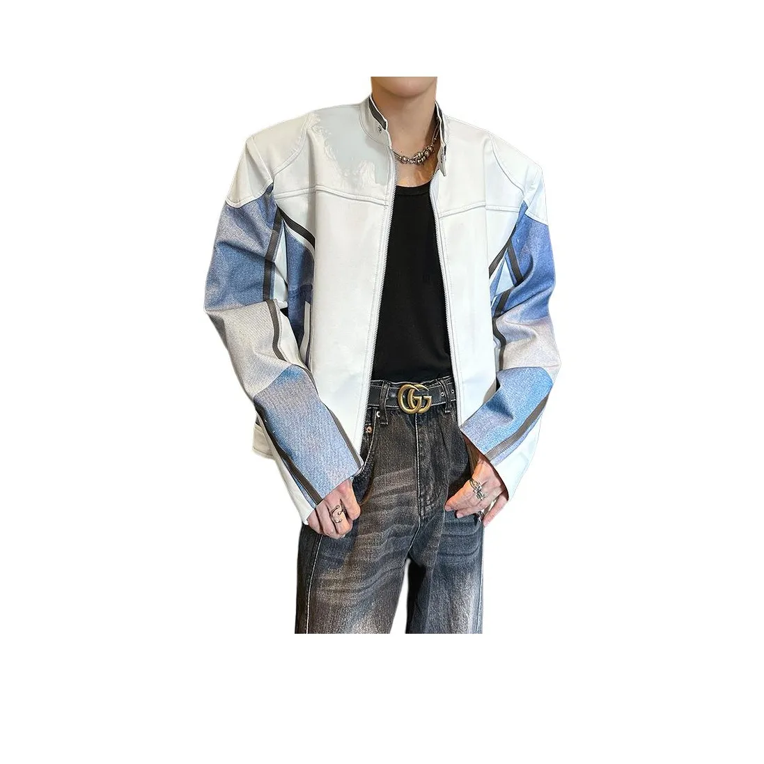 MEIPIN TANG Кожа Куртка Унисекс