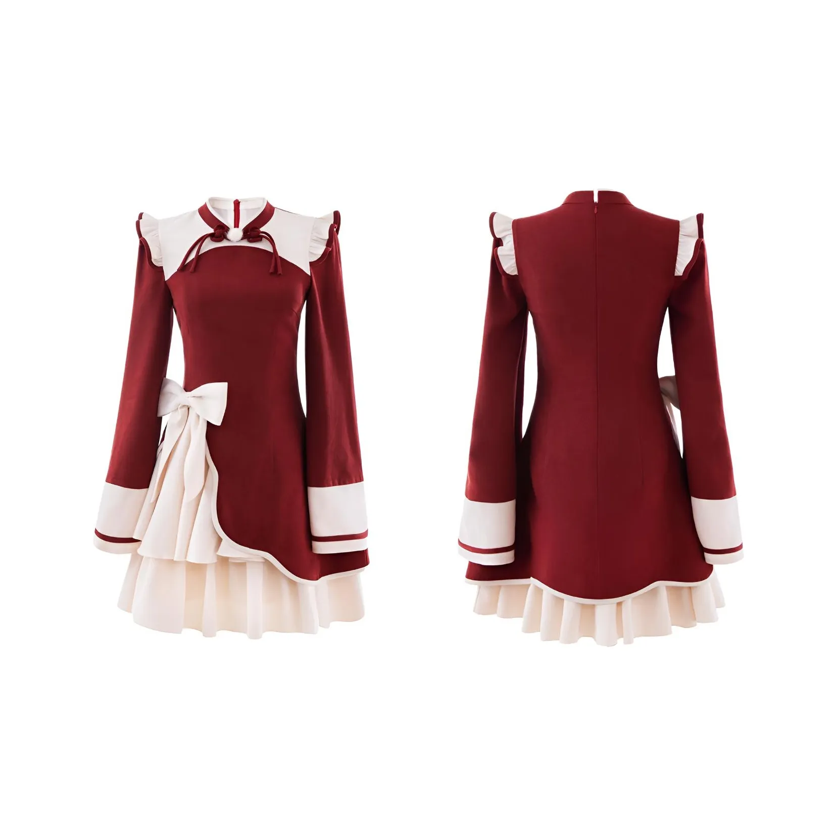 Meter Girlish Bowknot Ruffle Новый китайский стиль