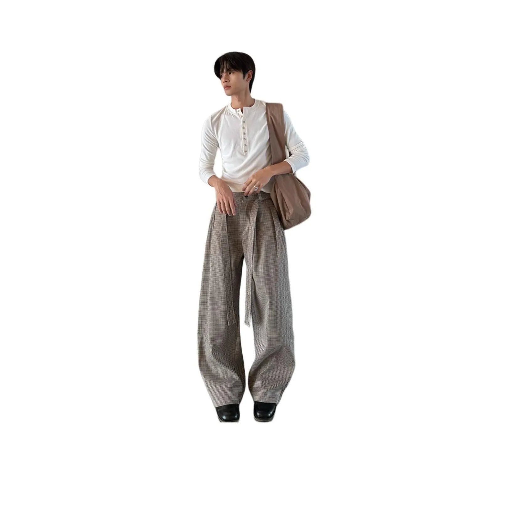 TUOFEI Коричневый Унисекс Повседневные Штаны