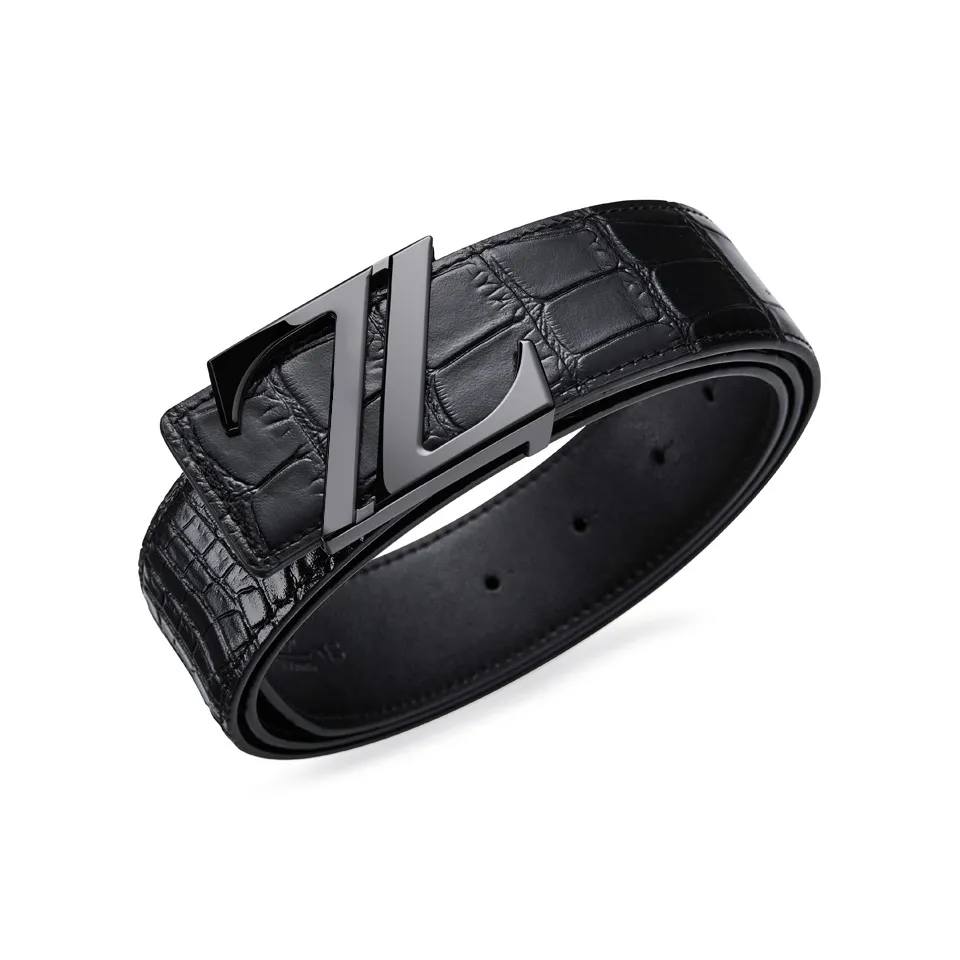 Jeccieziio Ремни из коровьей кожи Мужской Металлический Золотой Серебряный Ширина 3,8 см Набор в подарочной коробке