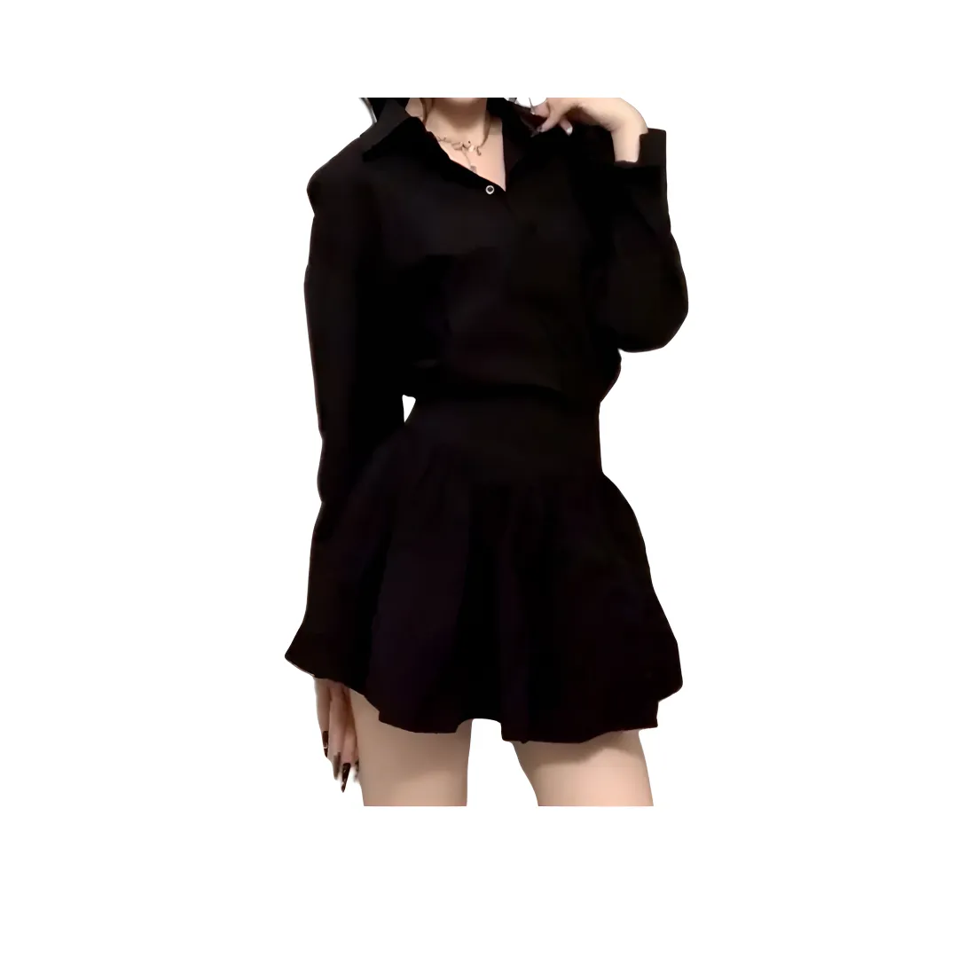 GIUHF Длинное платье с длинными рукавами женское