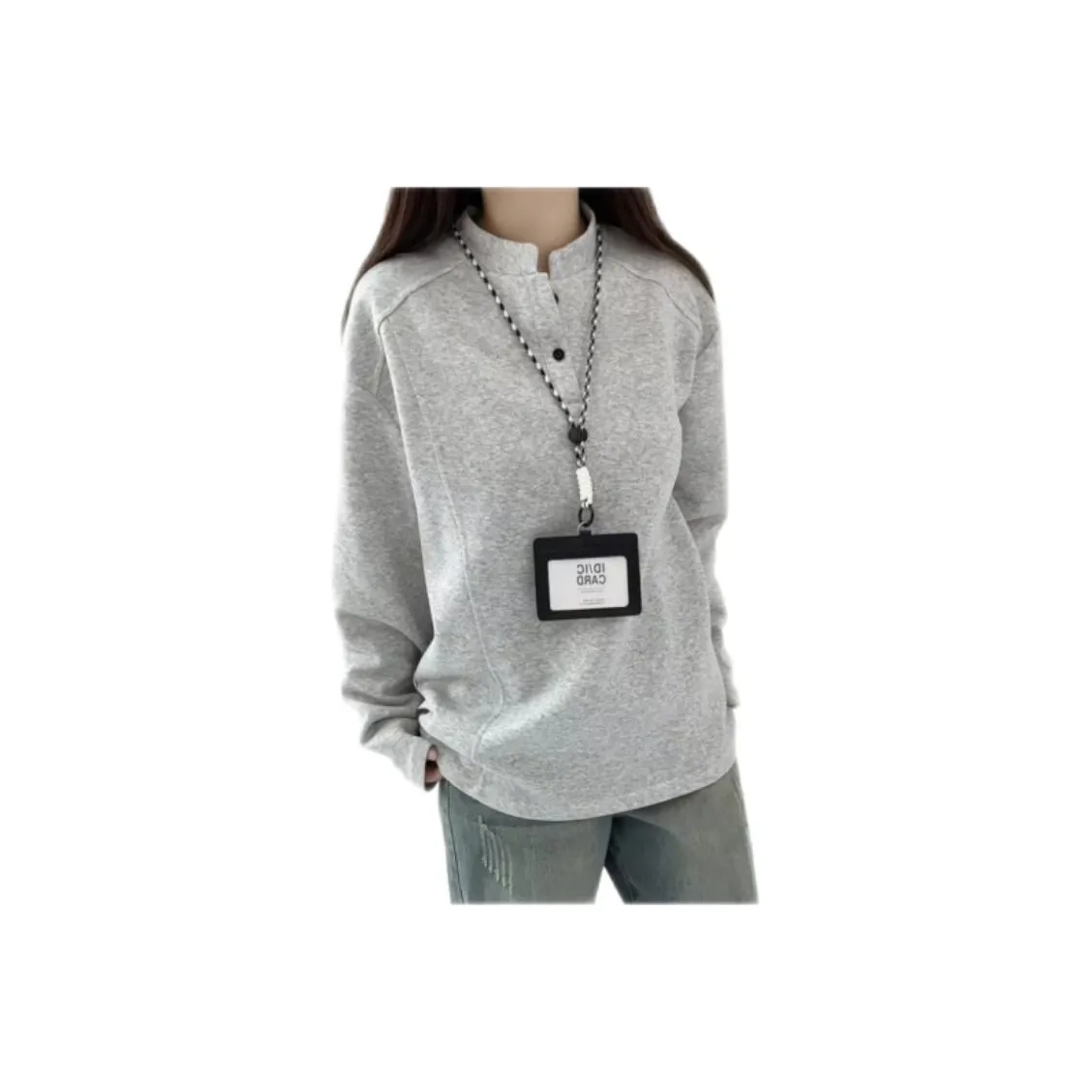 TONYBEAR Стандартный Женская Одежда Американский Воротник Генри Мода Универсальный Форма Удобный Повседневный Топ T Рубашка Женская